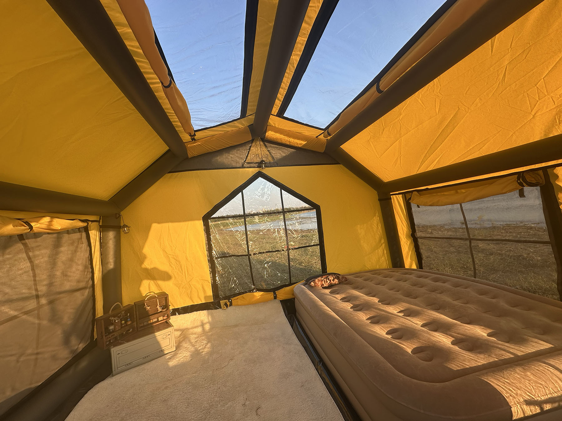 Arena Model Inflatable Tent 9.8 m² | For 6-8 People | 5 Seasons Yellow Color - Image 7